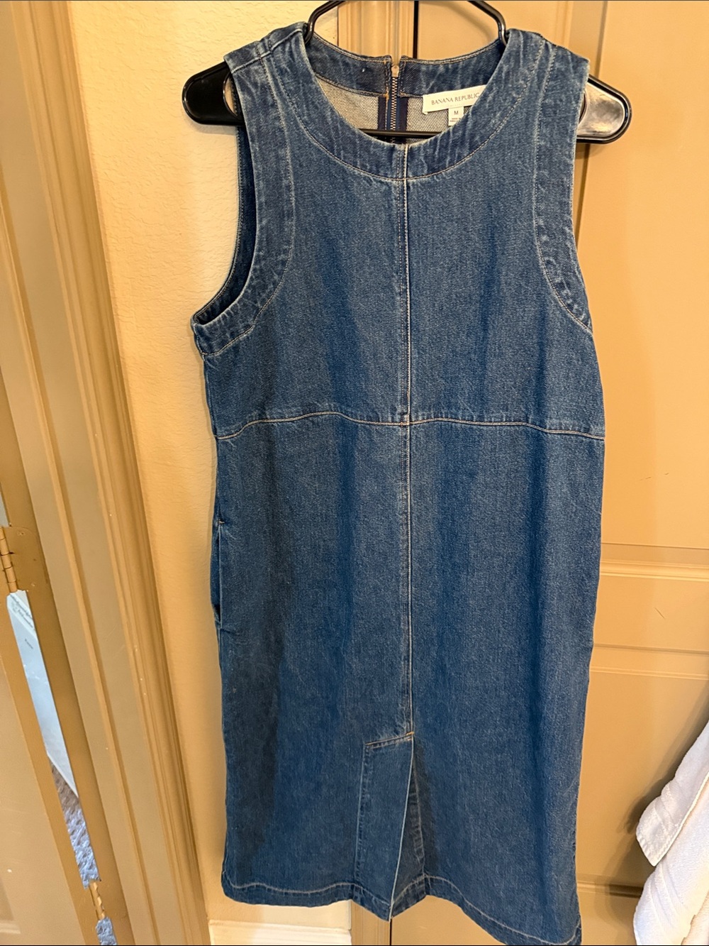 Banana Republic Medium Blue Sleeveless Denim Shift Dress